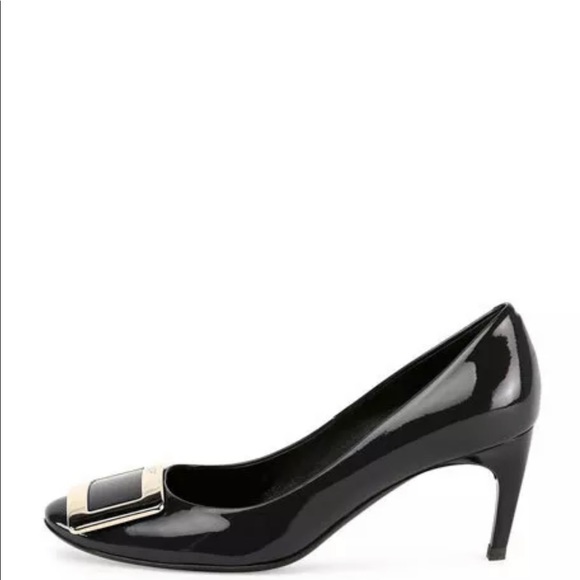 Roger Vivier BelleDeNuit Patent Buckle Pumps Black - Picture 2 of 8